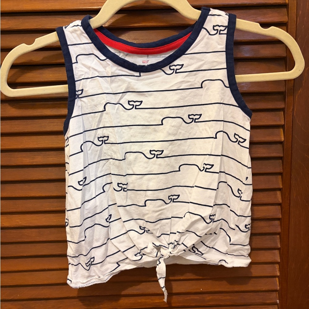 Vineyard Vines Kids Tank Top - White and Navy